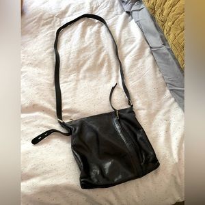 Hobo Black Crossbody Leather Purse